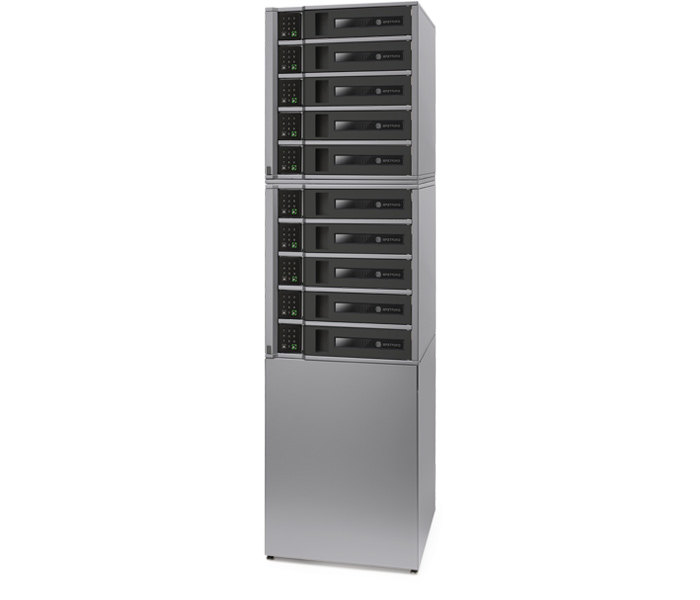 10 Bay Charging Locker Side Platinum