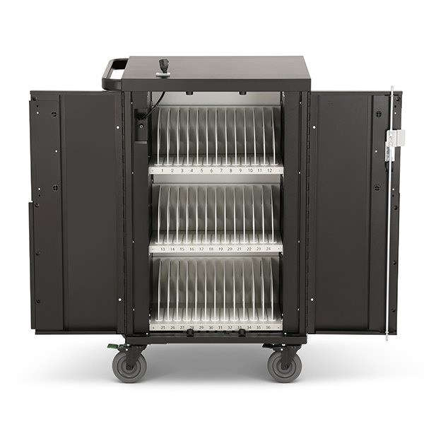 Bretford Core X Cart Black Pumice Open No Devices