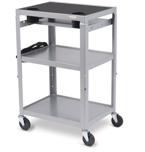 Bretford mobile teacher cart in platinum color