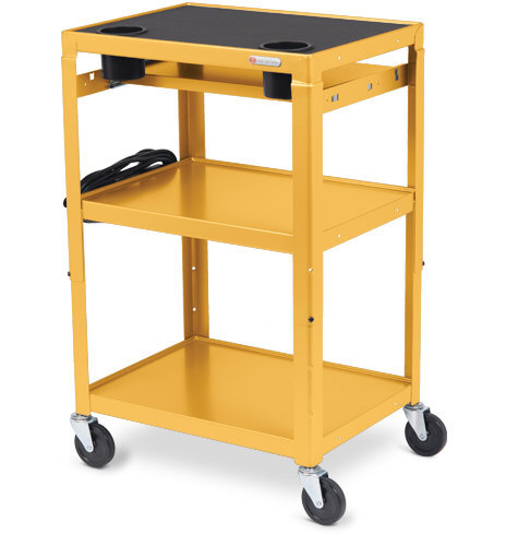 Bretford Mobile Instructor Cart (MIC) in mustard color