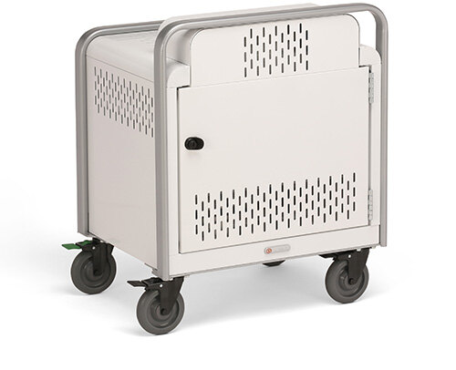 bretford provision projector cart arctic white back left side