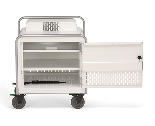 bretford provision projector cart arctic white front open