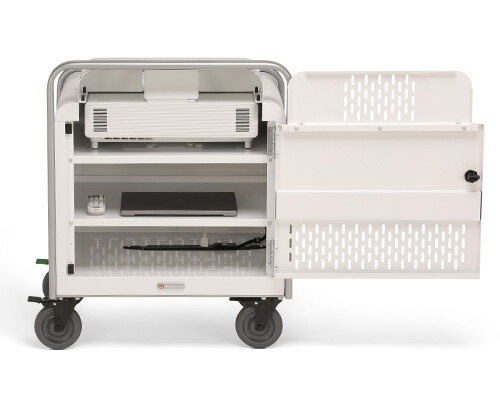 bretford provision projector cart arctic white laptop storage