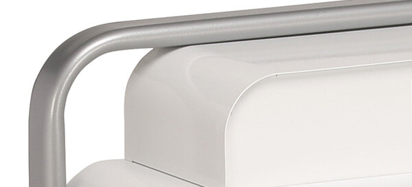 closeup built in handles bretford provision projector cart