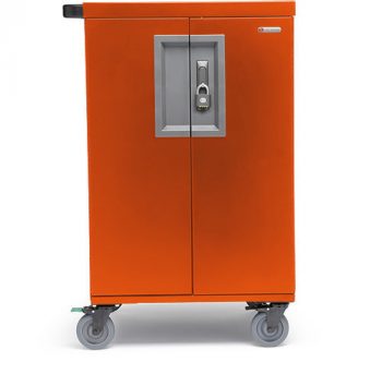 Bretford CORE X Cart in tangerine color, front view
