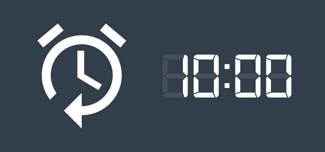Illustration of a 10 minute timer by Bretford